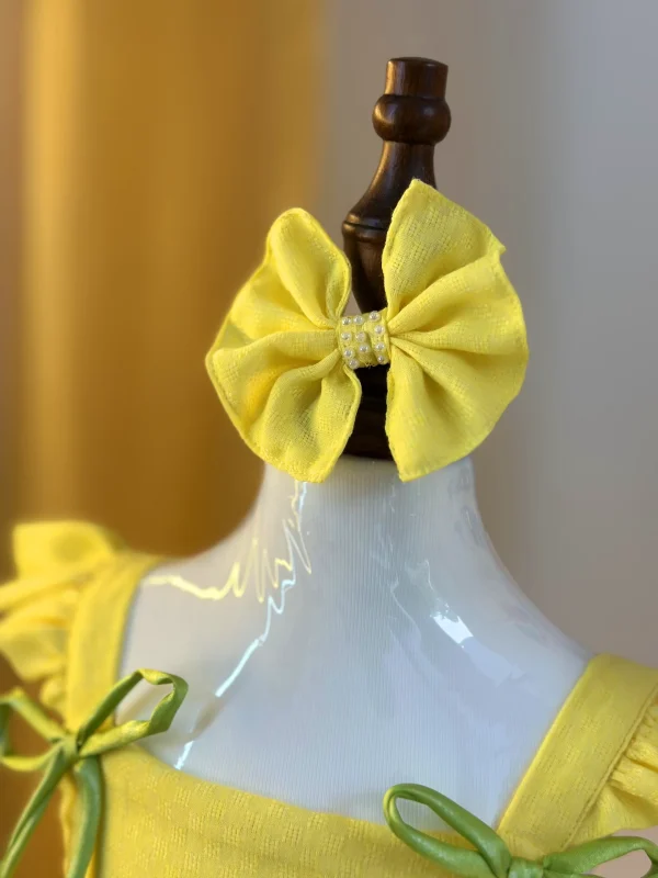 Yellow premium frock image 5 Tulip Bloom