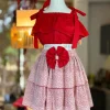 top and layer skirt Red 1 Petal Ruffles Kit