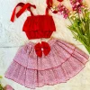 top and layer skirt Red 3 Petal Ruffles Kit