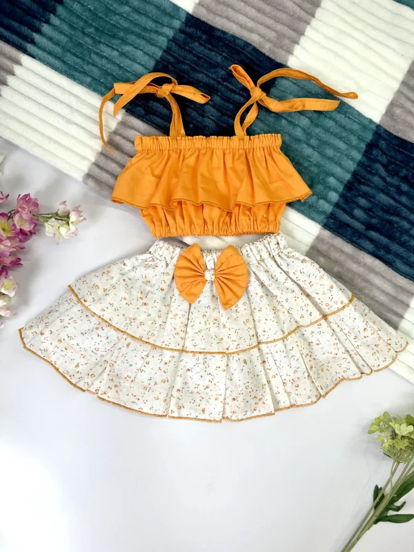top and layer skirt orange 1 Petal Ruffles Kit