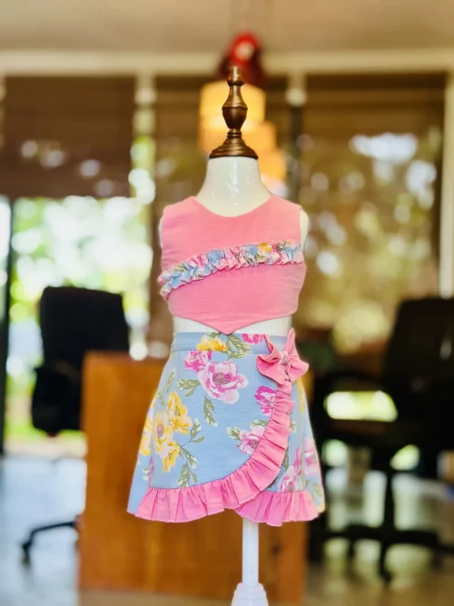 top and skirt floral pink Floral Twirl